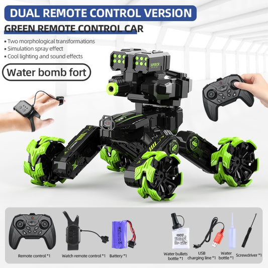 DM-528 Four-wheel Battle Blooming Tire Spray Remote Control Car, Specification:Dual Control Water Bomb(Green) by buy2fix