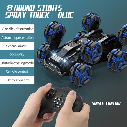 DM-558 Eight Wheel Stunt Drift Spray Remote Control Car, Specification:Single Control(Blue) by buy2fix