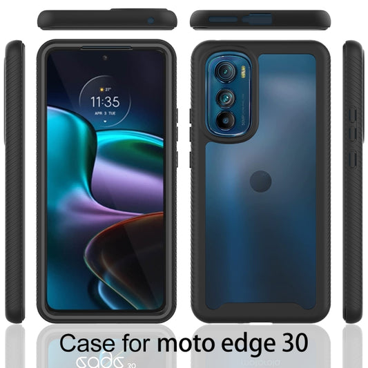 For Motorola Moto Edge 30 Starry Sky Full Body Hybrid Shockproof Phone Case(Royal Blue) by buy2fix