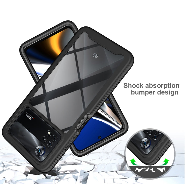 For Xiaomi Poco X4 Pro 5G Starry Sky Full Body Hybrid Shockproof Phone Case(Red) - Xiaomi Cases by buy2fix | Online Shopping UK | buy2fix