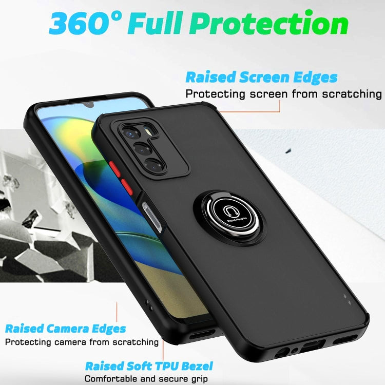 For Motorola Moto G42 Q Shadow 1 Series TPU + PC Phone Case with Ring(Red) - Motorola Cases by buy2fix | Online Shopping UK | buy2fix