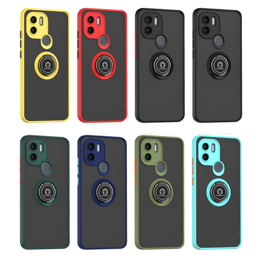 For Xiaomi Redmi A1+ Q Shadow 1 Series TPU + PC Phone Case with Ring(Yellow) by buy2fix