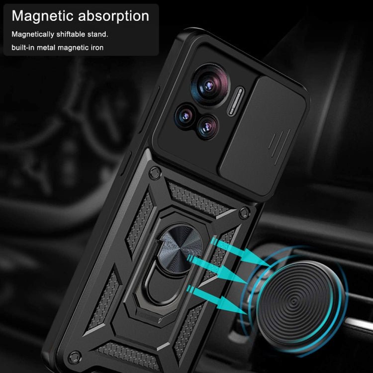 For Motorola Edge 30 Ultra Sliding Camera Cover Design TPU+PC Phone Case(Silver) by buy2fix