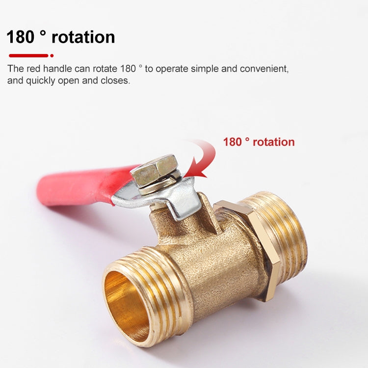 LAIZE Pneumatic Hose Connector Copper Ball Valve, Specification:Outside 3-Barb 10mm - Valve Series by LAIZE | Online Shopping UK | buy2fix