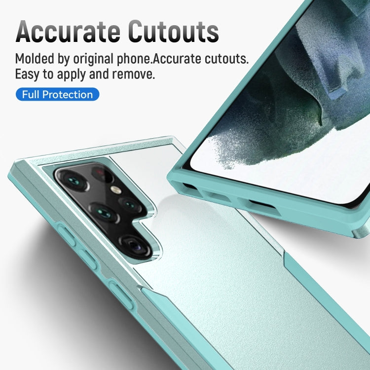 For Samsung Galaxy S23 Ultra 5G Pioneer Armor PC + TPU Phone Case(Green) - Galaxy S23 Ultra 5G Cases by buy2fix | Online Shopping UK | buy2fix