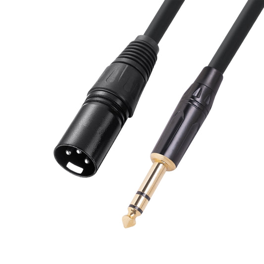 TC145BK19 6.35mm 1/4 inch TRS Male to XLR 3pin Male Audio Cable, Length:1m by buy2fix