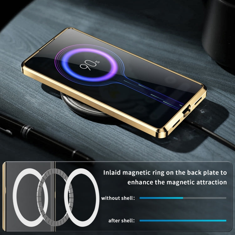 For Google Pixel 7a MagSafe Magnetic Frosted Metal Phone Case(Gold) - Google Cases by buy2fix | Online Shopping UK | buy2fix
