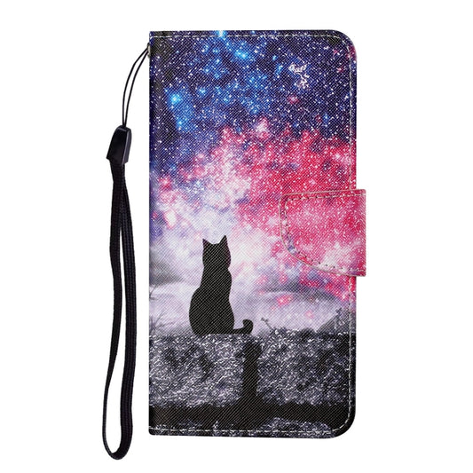 For Xiaomi Redmi A1 Colored Drawing Pattern Leather Phone Case(Star Sky Cat) by buy2fix