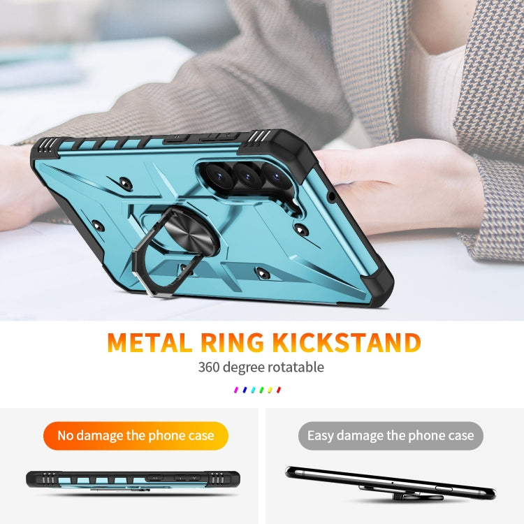 For Samsung Galaxy S23 5G Ring Holder Phone Case(Light Blue) - Galaxy S23 5G Cases by buy2fix | Online Shopping UK | buy2fix