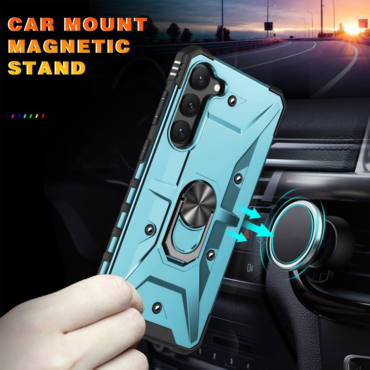 For Samsung Galaxy S23 5G Ring Holder Phone Case(Light Blue) - Galaxy S23 5G Cases by buy2fix | Online Shopping UK | buy2fix