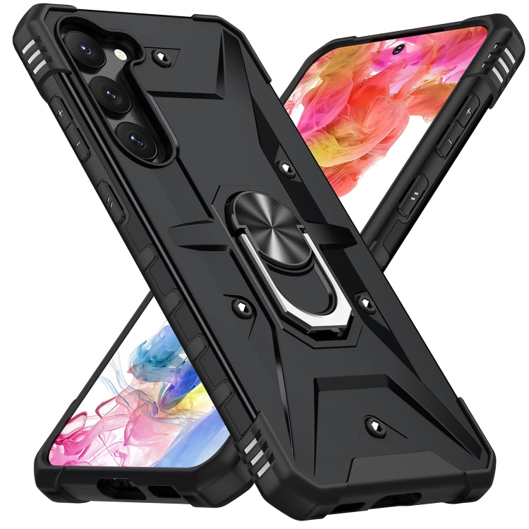 For Samsung Galaxy S23 5G Ring Holder Phone Case(Black) - Galaxy S23 5G Cases by buy2fix | Online Shopping UK | buy2fix