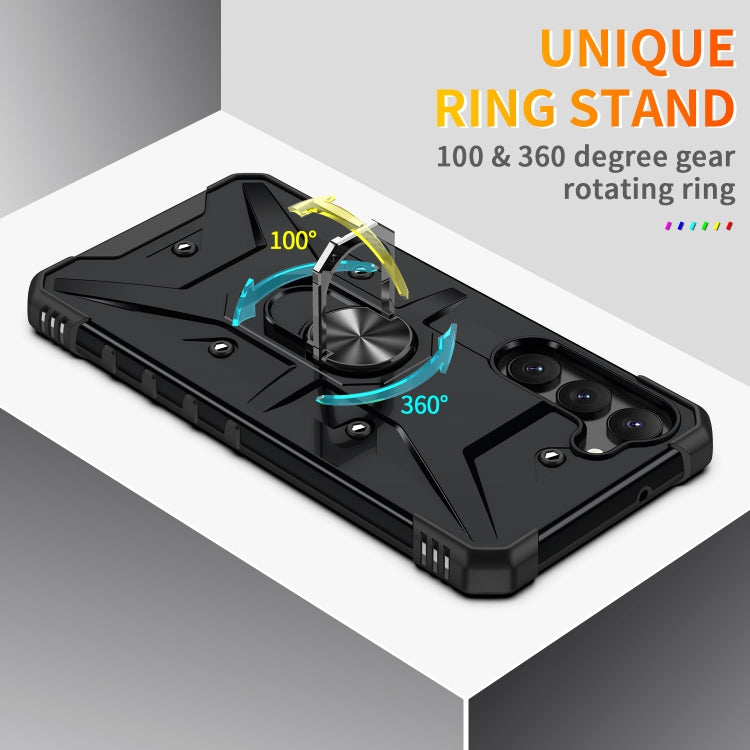 For Samsung Galaxy S23 5G Ring Holder Phone Case(Black) - Galaxy S23 5G Cases by buy2fix | Online Shopping UK | buy2fix