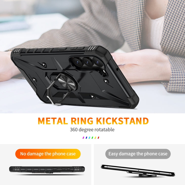 For Samsung Galaxy S23 5G Ring Holder Phone Case(Black) - Galaxy S23 5G Cases by buy2fix | Online Shopping UK | buy2fix