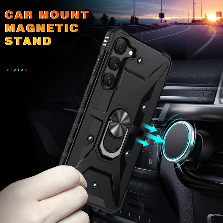 For Samsung Galaxy S23 5G Ring Holder Phone Case(Black) - Galaxy S23 5G Cases by buy2fix | Online Shopping UK | buy2fix