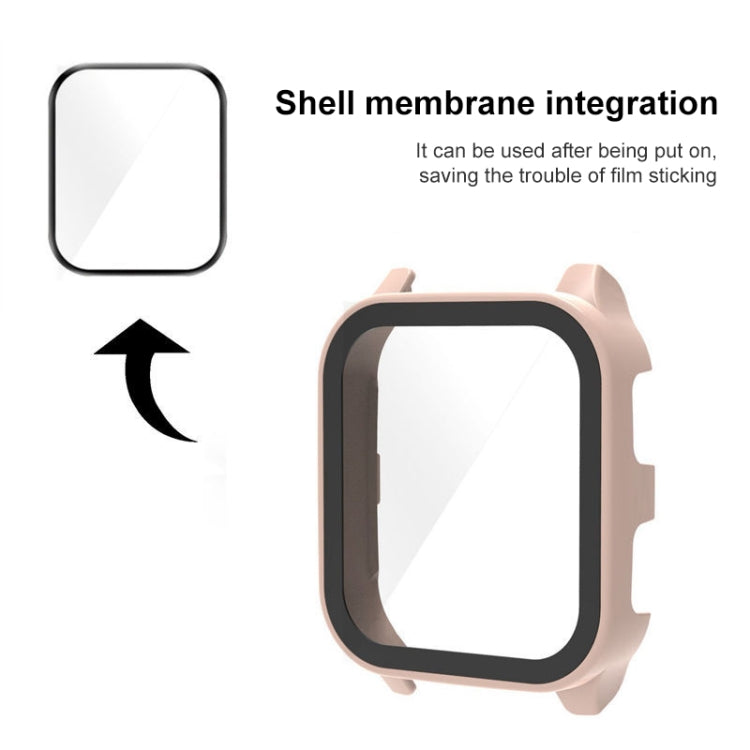 For Garmin Venu Sq2 PC + 9H Tempered Glass Integrated Protective Watch Case(Black) - Watch Cases by buy2fix | Online Shopping UK | buy2fix