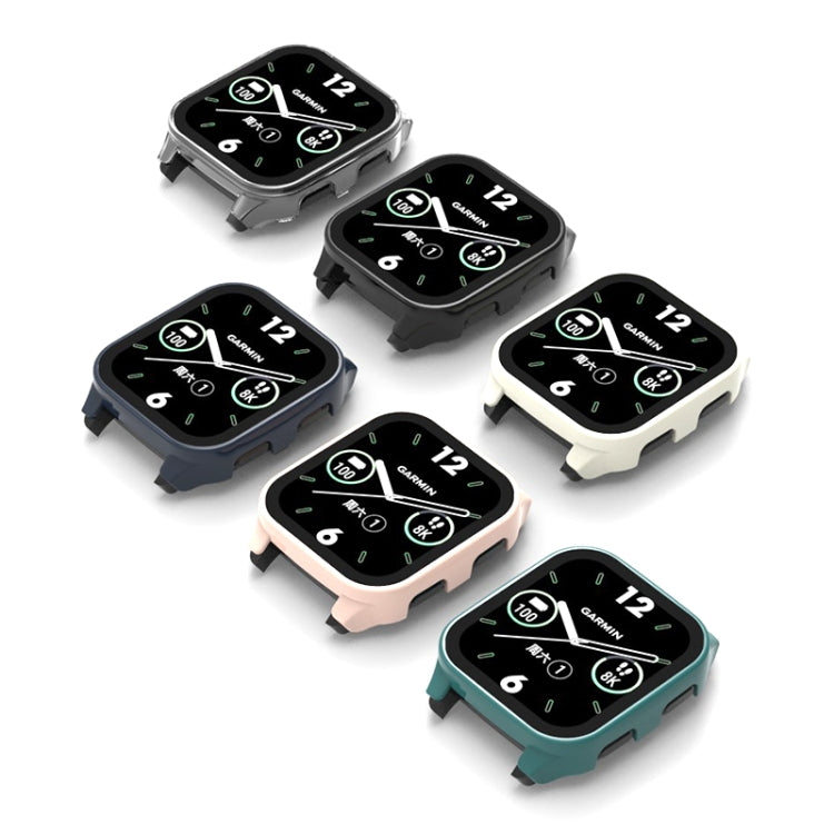 For Garmin Venu Sq2 PC + 9H Tempered Glass Integrated Protective Watch Case(Black) - Watch Cases by buy2fix | Online Shopping UK | buy2fix