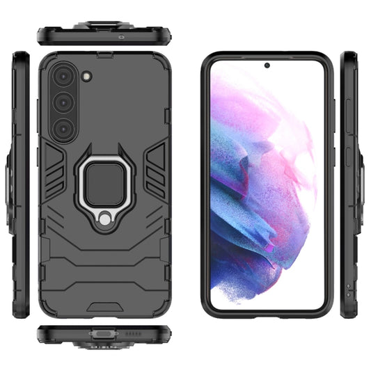 For Samsung Galaxy S23+ 5G Magnetic Ring Holder PC + TPU Phone Case(Black) by buy2fix