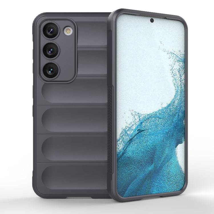 For Samsung Galaxy S23 5G Magic Shield TPU + Flannel Phone Case(Dark Grey) - Galaxy S23 5G Cases by buy2fix | Online Shopping UK | buy2fix