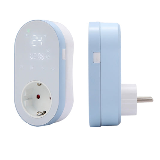 BHT12-E Plug-in LED Thermostat Without WiFi, EU Plug(Blue) by buy2fix