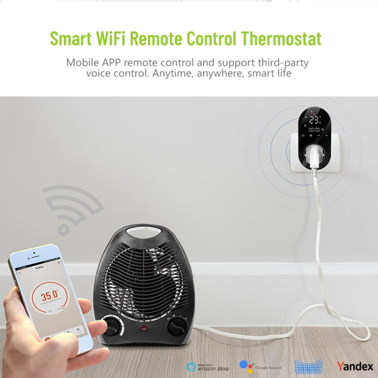 BHT12-EW Plug-in LED Thermostat With WiFi, EU Plug(White) - Thermostat & Thermometer by buy2fix | Online Shopping UK | buy2fix