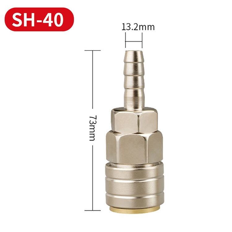LAIZE SH-40 10pcs C-type Self-lock Pneumatic Quick Fitting Connector - Interface Series by LAIZE | Online Shopping UK | buy2fix