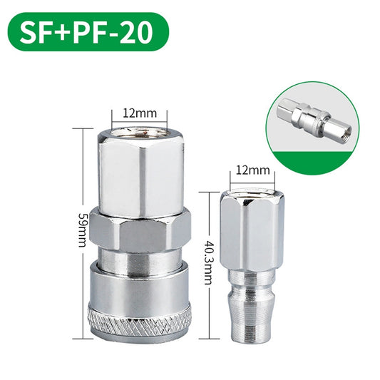 LAIZE SF+PF-20 10pcs C-type Self-lock Air Tube Pneumatic Quick Fitting Connector by LAIZE