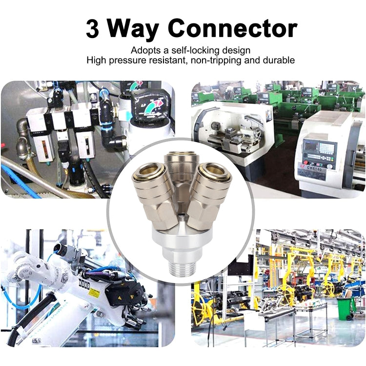 LAIZE Triplet G1/2 C-type Self-lock Pneumatic Components by LAIZE