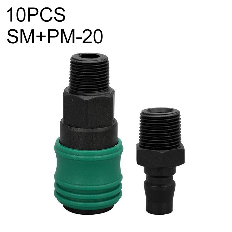 LAIZE SM+PM-20 10pcs Plastic Steel C-type Self-lock Pneumatic Components - Interface Series by LAIZE | Online Shopping UK | buy2fix