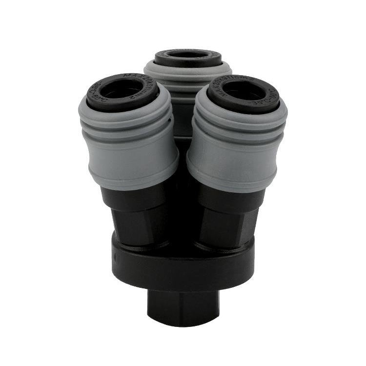LAIZE Round Triplet 10pcs Plastic Steel C-type Self-lock Pneumatic Components - Interface Series by LAIZE | Online Shopping UK | buy2fix