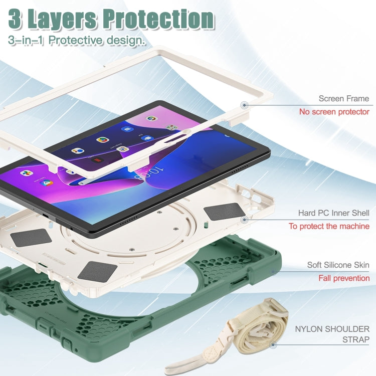 For Lenovo Tab M10 10.1 3rd Gen Silicone + PC Protective Tablet Case(Emerald) - Lenovo by buy2fix | Online Shopping UK | buy2fix