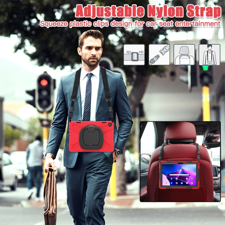 For Lenovo Tab M10 10.1 3rd Gen Silicone + PC Protective Tablet Case(Red) by buy2fix