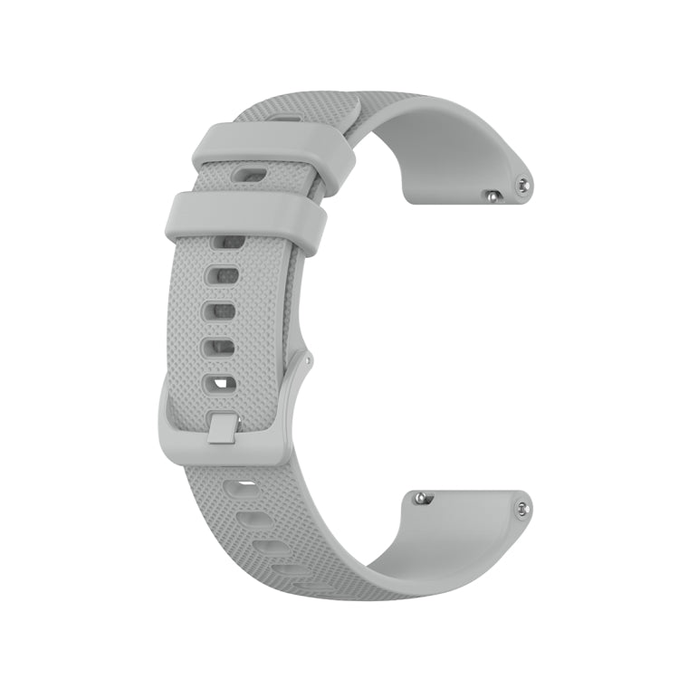 For Xiaomi Watch Color 22mm Small Plaid Texture Silicone Wrist Strap Watchband(Grey) - Watch Bands by buy2fix | Online Shopping UK | buy2fix