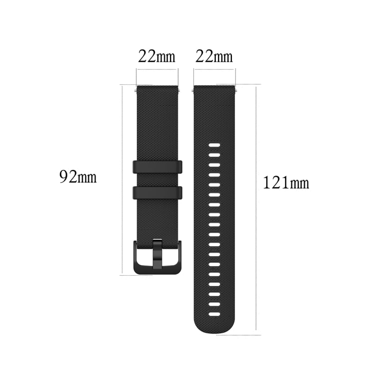 For Xiaomi Watch Color 22mm Small Plaid Texture Silicone Wrist Strap Watchband(Grey) - Watch Bands by buy2fix | Online Shopping UK | buy2fix