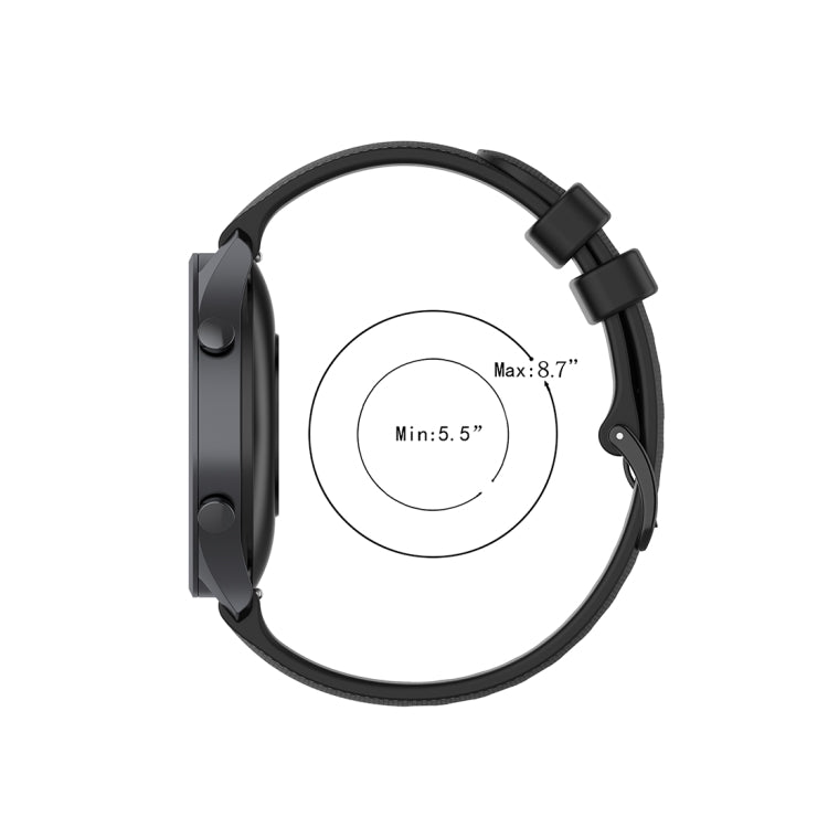 For Xiaomi Watch Color 22mm Small Plaid Texture Silicone Wrist Strap Watchband(Grey) - Watch Bands by buy2fix | Online Shopping UK | buy2fix