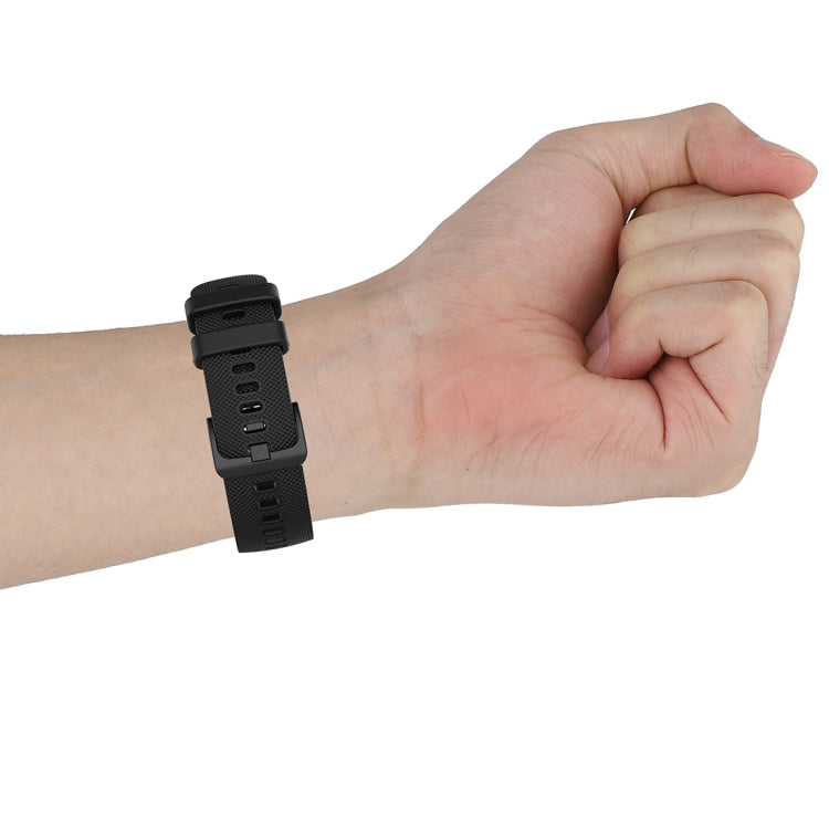 For Xiaomi Watch Color 22mm Small Plaid Texture Silicone Wrist Strap Watchband(Grey) - Watch Bands by buy2fix | Online Shopping UK | buy2fix
