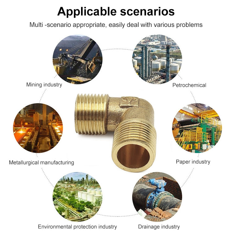 LAIZE 2pcs External Thread Plumbing Copper Pipe Fittings, Caliber:1 Point(Elbow) by LAIZE