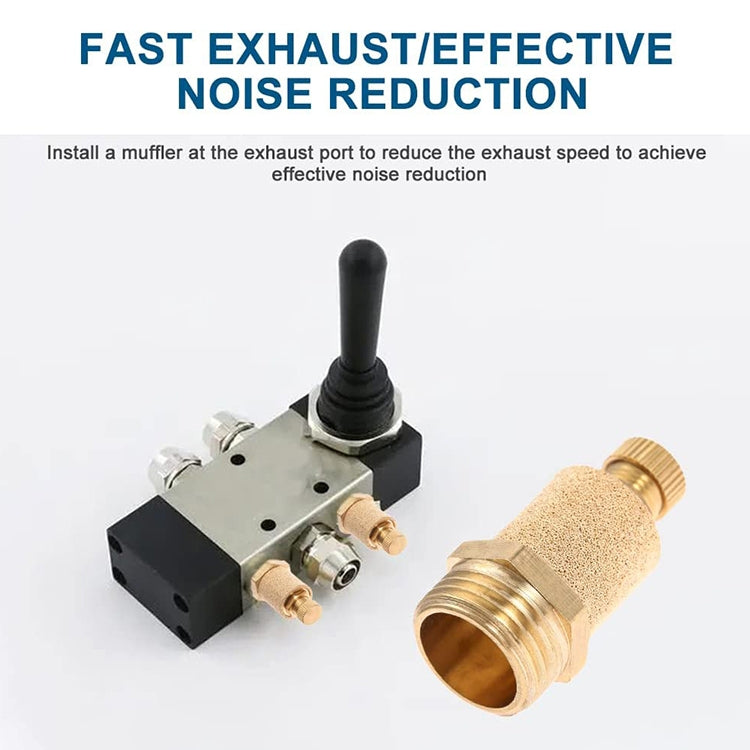 LAIZE Throttling Pneumatic Muffler, Caliber:4 Point - Interface Series by LAIZE | Online Shopping UK | buy2fix