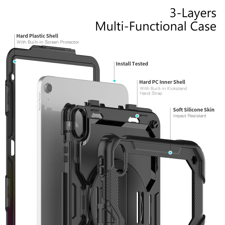 For iPad 2025 / 2022 Silicone + PC Full Body Protection Tablet Case(Black) - iPad 2025 / 2022 Cases by buy2fix | Online Shopping UK | buy2fix