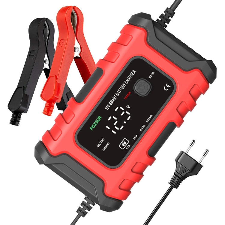FOXSUR 6A 12V Motorcycle / Car Smart Battery Charger, Plug Type:AU Plug(Red) - Battery Charger by FOXSUR | Online Shopping UK | buy2fix