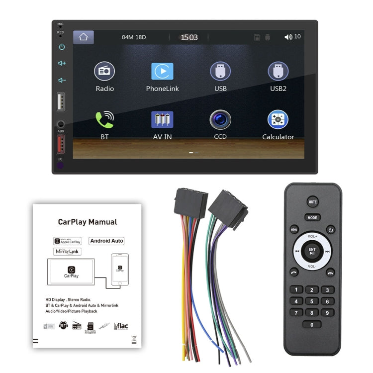 7 inch Wireless CarPlay Car MP5 Player Support Mirror Link - Car MP3 & MP4 & MP5 by buy2fix | Online Shopping UK | buy2fix