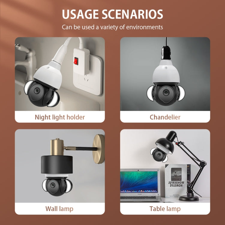 ST-426E-5MP-TY 5MP E27 Light Bulb Floodlight Camera - Light Bulb Camera by buy2fix | Online Shopping UK | buy2fix