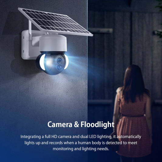 ST-S518-2M-TY 2.4G Wifi Solar Battery Powered Floodlight PTZ Camera with PIR Human Detection - Dome Camera by buy2fix | Online Shopping UK | buy2fix