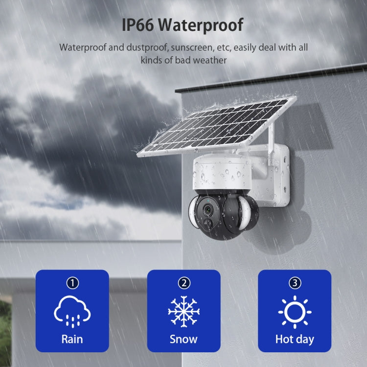 ST-S518-2M-TY 2.4G Wifi Solar Battery Powered Floodlight PTZ Camera with PIR Human Detection - Dome Camera by buy2fix | Online Shopping UK | buy2fix