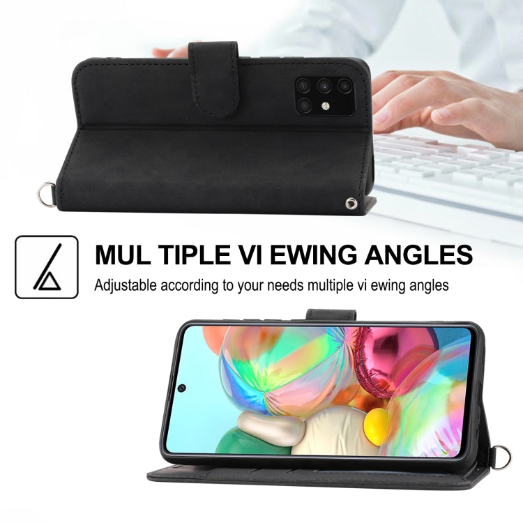 For Nothing Phone 1 Skin-feel Flowers Embossed Wallet Leather Phone Case(Black) - Nothing Cases by buy2fix | Online Shopping UK | buy2fix