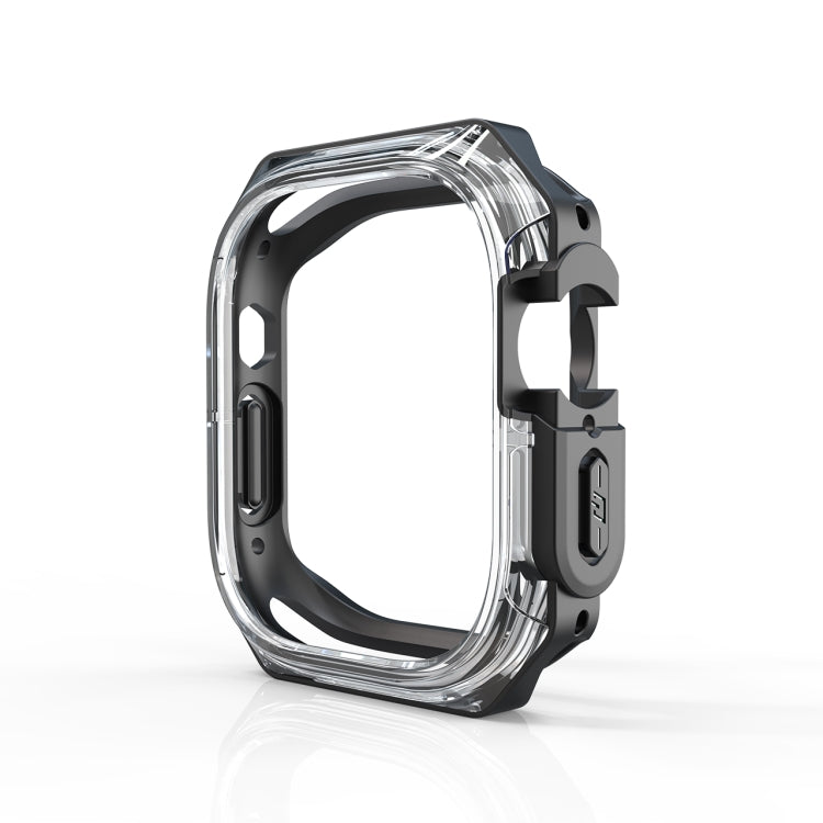 For Apple Watch Ultra 49mm / Ultra 2 49mm Double Color Armor Shockproof Case(Black) - Watch Cases by buy2fix | Online Shopping UK | buy2fix