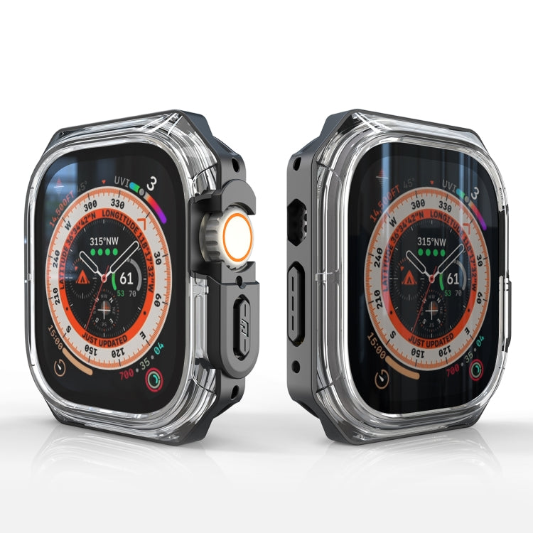 For Apple Watch Ultra 49mm / Ultra 2 49mm Double Color Armor Shockproof Case(Black) - Watch Cases by buy2fix | Online Shopping UK | buy2fix