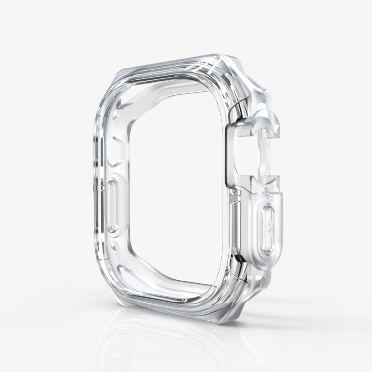 For Apple Watch Ultra 49mm / Ultra 2 49mm Double Color Armor Shockproof Case(Transparent) - Watch Cases by buy2fix | Online Shopping UK | buy2fix