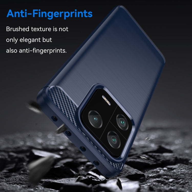 For Xiaomi 13 Pro Brushed Texture Carbon Fiber TPU Phone Case(Blue) - Xiaomi Cases by buy2fix | Online Shopping UK | buy2fix
