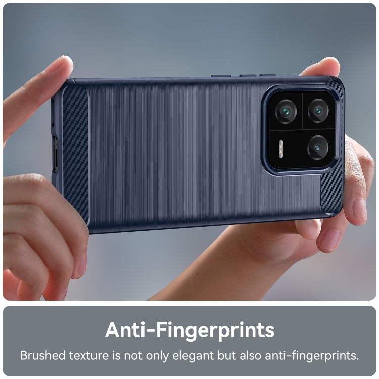 For Xiaomi 13 Pro Brushed Texture Carbon Fiber TPU Phone Case(Blue) - Xiaomi Cases by buy2fix | Online Shopping UK | buy2fix
