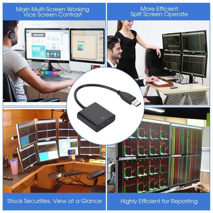 USB 3.0 to HDMI Converter Large Shell(Black) by buy2fix